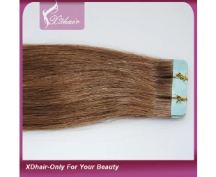 Tape Hair Extensions PU pele trama Fornecedor Virgin Cabelo Humano da China