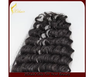Top Quaility 100% Virgin Human Hair Weft Extension Grade 5A  Deep Wave Hair Weaving