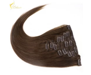 Top Quality Double Drawn Thick Clip In hair extension, OEM Wholesale Remy Human Hair Extension Clip In