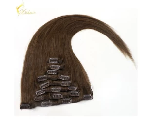 Top Quality Double Drawn Thick Clip In hair extension, OEM Wholesale Remy Human Hair Extension Clip In