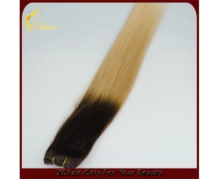 Top-Qualität Remy Haar-einschlag Ombre Farbe Neupreis Großhandel Menschenhaar-Webart