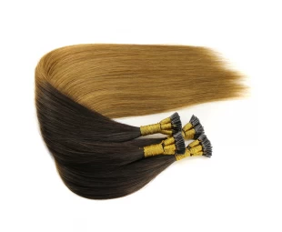 Top grade double drawn ombre 2T color I stick tip hair extensions