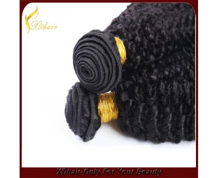 Top grade fast shipping 100% Indian remy human hair weft bulk curly double weft hair weave