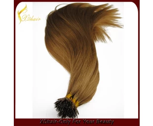 Top quality 100% full cuticle remy double drawn wholesale nano ring hair extension russian