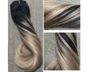 Top quality 7a grade Hot Sale Wholesale 100% Natural Human seamless clip in Hair Extensions