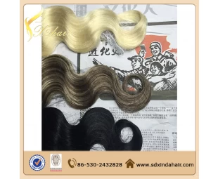 Top quality Grade AAAAA double drawn clip in hair extension