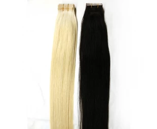 Top quality blond human hair extension blck hair indian pu tape new products