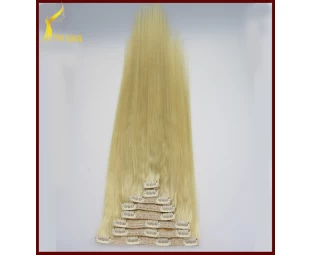 Top quality cheape price 100% human hair full head straight clip in remy hair extensions