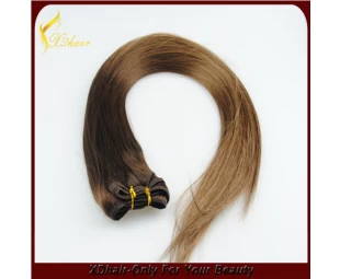 Two Tone Ombre Hair Extension Clip in Grade 7a Virgin Hair Extension
