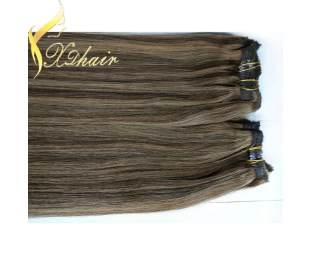 Two color mix clip in human hair extension 7piece per set clip on hair malaysian hair