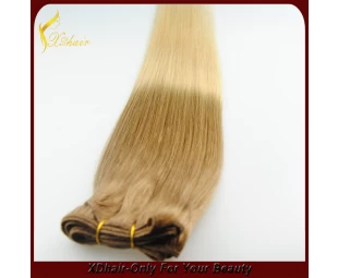 Two tone/Ombre human hair extension virgn remy weft hair