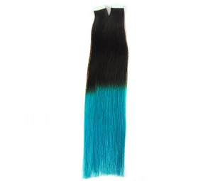 Two tone color human hair extension ombre tape hair
