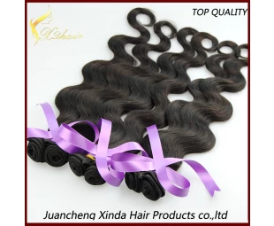 Unprocessed 100% virgin hair Natural color Brazilian human hair extension Body wave hair weft body wave virgin brazilian hair extension