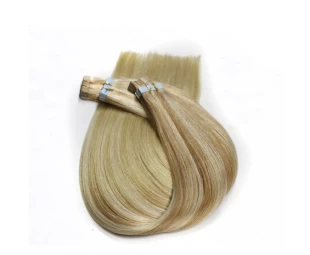 Unprocessed Kinky Straight Weave Hair Indian Tape Hair Extension Indian No Dye Micro Thin Weft Hair Extension
