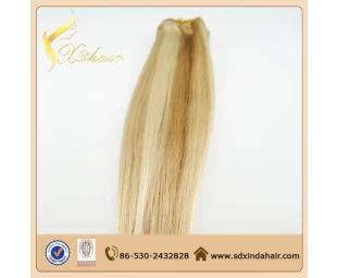 Unprocessed brazilian silky straight remy human hair weft