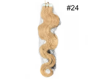 Unprocessed extension human virgin beazilian straight body wave colored weave no shedding cheap price tape hair
