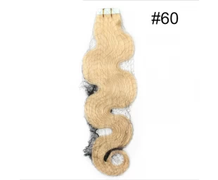 Unprocessed extension human virgin beazilian straight body wave colored weave no shedding cheap price tape hair