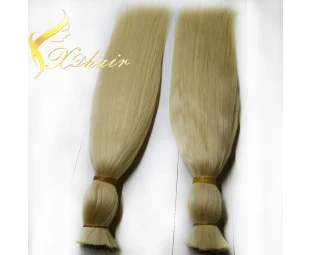 Unprocessed virgin remy human hair bulk highlight blond hair