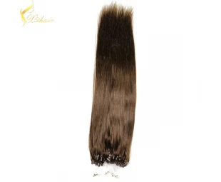 Very thick beautiful and fashionable wholesale double drawn micro ring hair extensions dhl