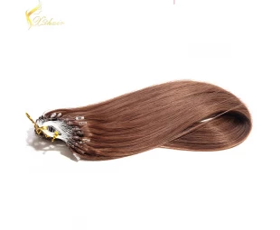 Very thick beautiful and fashionable wholesale micro ring peruvian hair extension