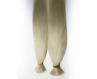 Virgin blond bulk hair extension malaysian hair color 613