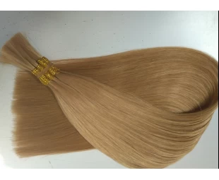 Virgin remy bulk hair extension double drawn human hair bundle 100g