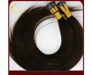 Extensão do cabelo remy virgem U ponta naturais 1garm cabelo preto por cordão