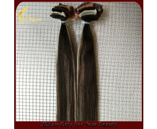 Maagdelijke remy gemengde kleur clip in extensie fasion kleur top kwaliteit Indian hair