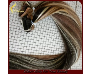 Virgin Remy clipe cor misturada em extensão cor fasion cabelo indiano de qualidade superior