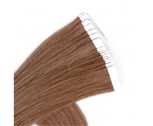 Waterproof invisible tape hair extensions double drawn tape hair extensions 22 inch remy tape hair extensions