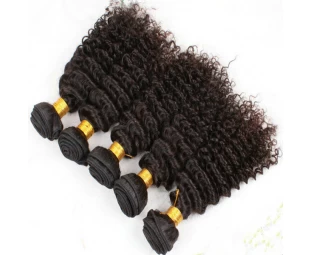 批发10-30英寸7A未处理100％人类头发编织雷米巴西卷毛卷毛处女的头发