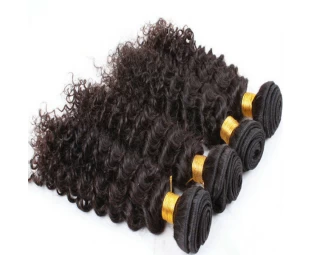 Vente en gros de 10 à 30 pouces 7A non transformés 100% humain tissage de cheveux Remy brésilienne Kinky Curly Cheveux Vierge
