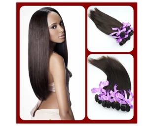 En gros 10 à 30 pouces couleur naturel bon marché Cheveux malaisienne Virgin Cheveux raides