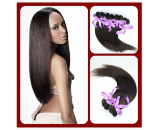Wholesale 10- 30 inch Natural Color Cheap Human Hair  Malaysian Virgin Straight Hair