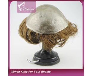 Commercio all'ingrosso 100% di Remy del Virgin capelli umani Free Style Toupee Ordine su ordinazione Disponibile