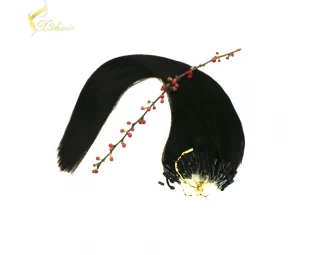 Wholesale 100% unprocessed virgin brazilian fusion keratin micro loop hair extensions italian yaki hair