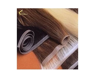 Wholesale 100% virgin indian human hair unprocessed hand tied knotted skin weft extension