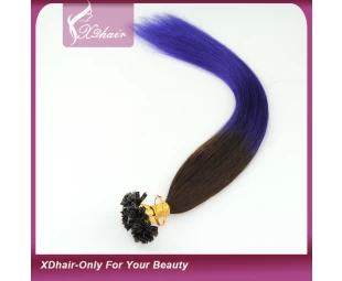 Wholesale 6A top quality cold fusion hair extensions i tip u tip v tip hair extensions
