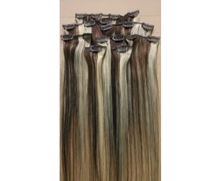 Wholesale Cheap Virgin Brazilian Clip In Hair Extension 100% Unprocessed Silky Straight Clip In Hair Extensions For Black Women