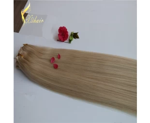 Wholesale Double Drawn silky straight human hair weft,ombre color virgin remy braizlian hair weaving