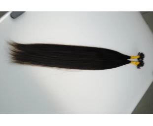 Wholesale Indian 12"-26" Women Remy Stick Tip I tip Human Hair Extensions Straight 1g/strands 100 strands Natural Black #1B