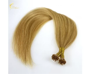 Wholesale Price Pre-Bonded Stick I Tip Hair Extensions Human 0.5g/strand Silk Straight i tip hair extensions
