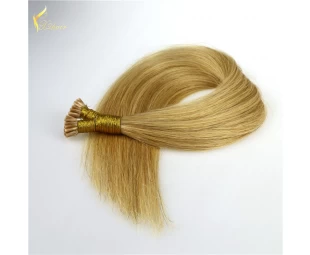 Wholesale Price Pre-Bonded Stick I Tip Hair Extensions Human 0.5g/strand Silk Straight i tip hair extensions