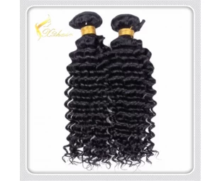 卸売生未処理バージン人間の毛髪 7A、8A、9A グレードのブラジルのディープ カールの髪の織り