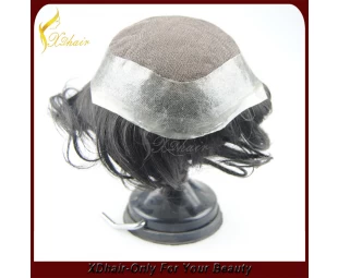Wholesale Remy Virgin Human Hair Free Style Toupee Custom Order Available