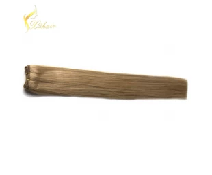 Wholesale cheap grade 7A unprocessed human hair weft bundles 100% brazilian hair weft blonde color