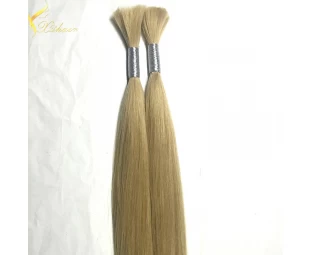 Wholesale full cuticle unprocessed raw material bulk hair for wig making