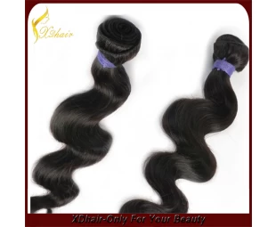 Wholesale price high quality 100% Brazilian remy human hair weft bulk loose wave double drawn hair weave