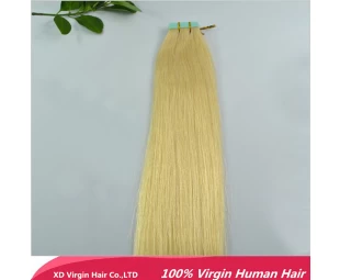 Precio al por mayor del pelo humano de la piel la extensión del pelo cinta de la PU de la trama