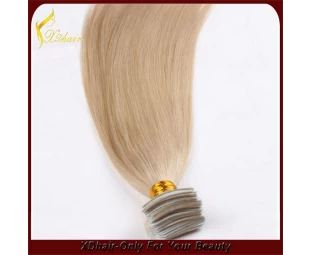 Wholesale price natural looking keratin glue 100% Brazilian virgin remy hair top grade Germany glue tape hair extension